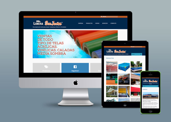 Lonera San Javier. Web responsive